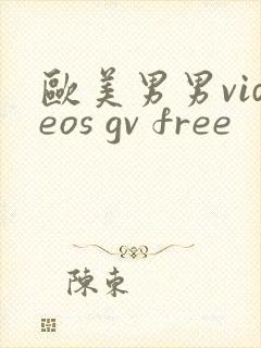 欧美男男videos gv free