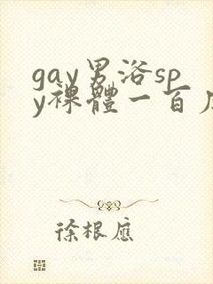 gay男浴spy裸体一百度