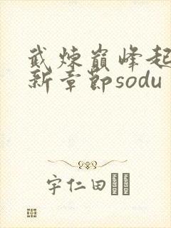 武炼巅峰起点最新章节sodu