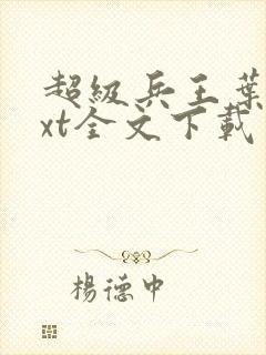 超级兵王叶谦txt全文下载