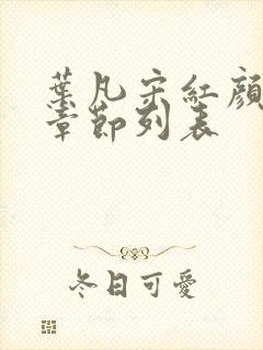 叶凡宋红颜最新章节列表