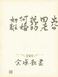 如何挽回出轨要离婚的老公