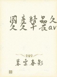 国产精品久久久久久午夜av