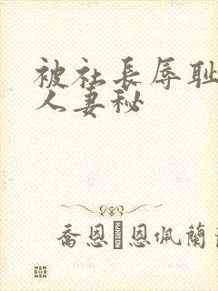 被社长辱耻的美人妻秘