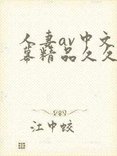 人妻av中文字幕精品久久