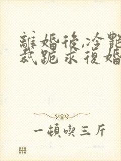 离婚后,冷艳总裁跪求复婚 小说免费阅读