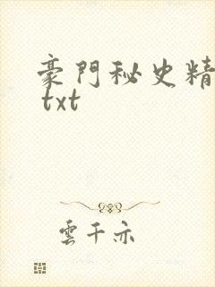 豪门秘史精校版 txt