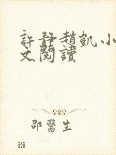 许静赵凯小说全文阅读