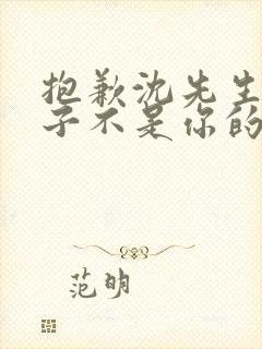 抱歉沈先生,孩子不是你的