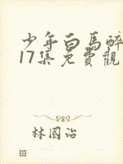 少年白马醉春风17集免费观看