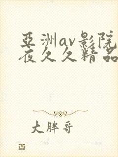 亚洲av影院午夜久久精品