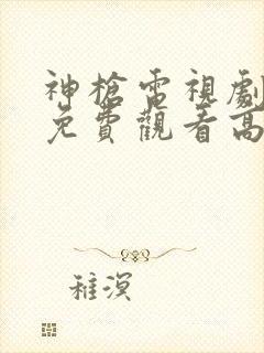 神枪电视剧全集免费观看高清完整版封面