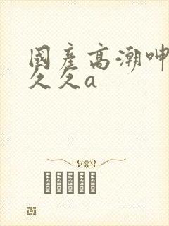 国产高潮呻吟久久久a封面