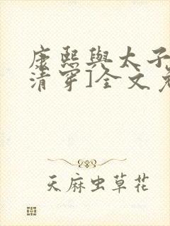康熙与太子妃[清穿]全文免费阅读小说封面