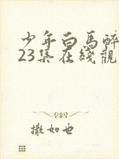 少年白马醉春风23集在线观看