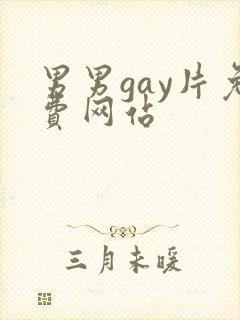 男男gay片免费网站