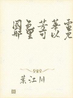 国色芳华电视剧哪里可以免费观看