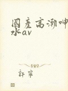 国产高潮呻吟喷水av