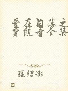 爱在日落之前免费观看全集