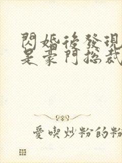 闪婚后发现老公是豪门总裁 全本