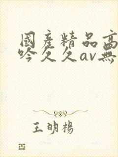 国产精品高潮呻吟久久av无