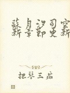 苏月汐司空靖最新章节更新了吗