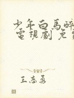 少年白马醉春风 电视剧 免费观看