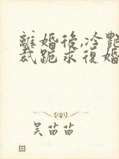 离婚后,冷艳总裁跪求复婚正封面