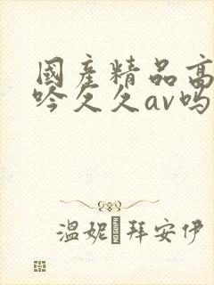 国产精品高潮呻吟久久av吗