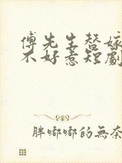 傅先生替嫁老婆不好惹短剧免费观看
