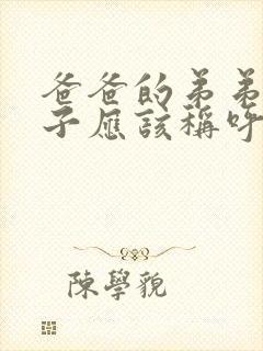 爸爸的弟弟的儿子应该称呼什么