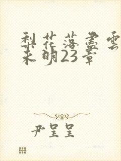 梨花落尽云散夜未明23章封面