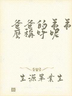 爸爸的弟弟要怎么称呼呢