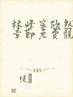 林峰宁欣然最新章节免费观看