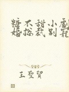 糖不甜小剧场闪婚总裁别宠我封面