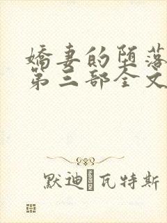 娇妻的堕落沉沦第三部全文