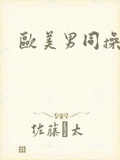 欧美男同操