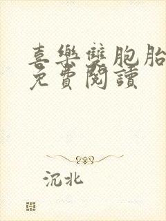 喜乐双胞胎小说免费阅读