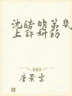 沈皓明第几集爱上许妍的封面