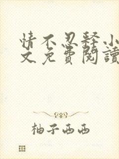 情不忍释小说全文免费阅读