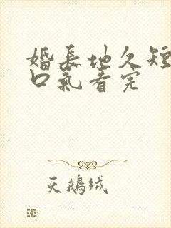 婚长地久短剧一口气看完封面