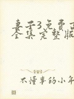 妻子3免费高清全集完整版