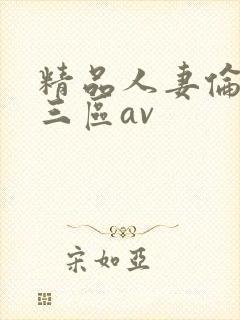 精品人妻伦一二三区av