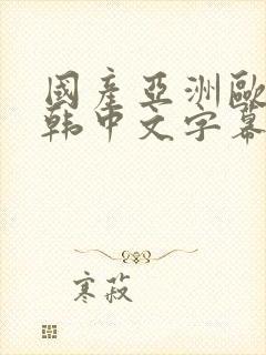 国产亚洲欧美日韩中文字幕
