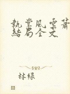 执掌风云萧峥大结局全文封面