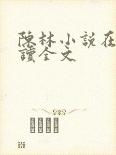 陈林小说在线阅读全文