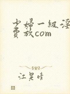 少妇一级淫片免费放com