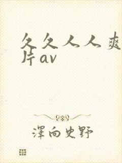 久久人人爽人人片av