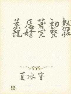 叶辰萧初然上门龙婿完整版