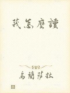 莪怎么读封面